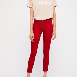 NEW Free people Red Pants / Jeans  27
